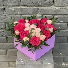 Цветочная композиция из Розы в коробке в Аристово