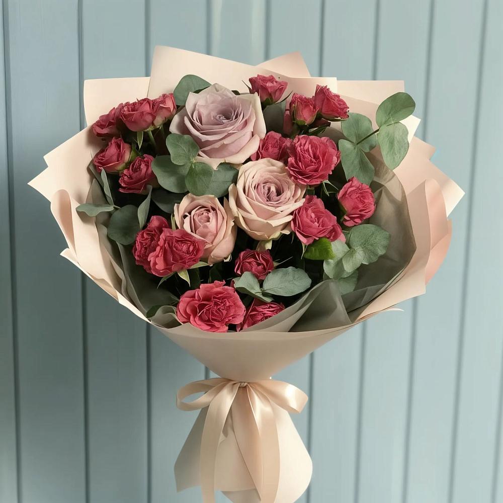 Букет цветов из: Гвоздики и Розы в Аристово