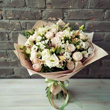 Букет цветов из:  Альстромерии, Розы и Хризантемы в Аристово