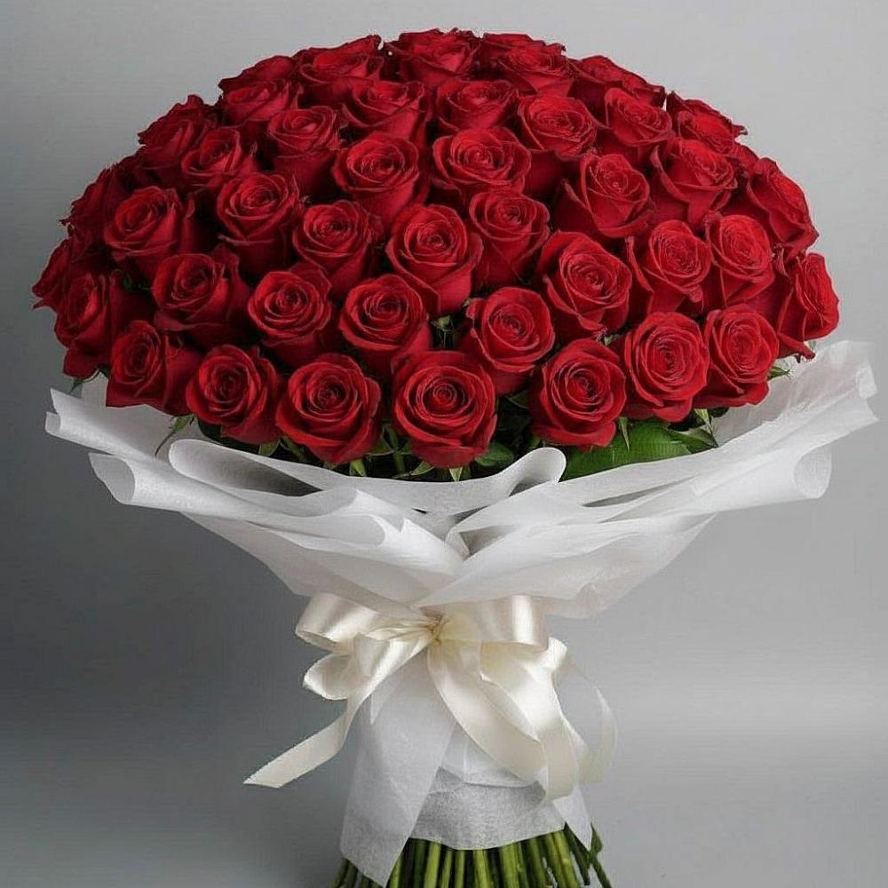Букет 101 Красная роза Блэк Мэджик в Аристово