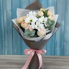 Букет цветов из:  Хризантемы и Розы в Аристово