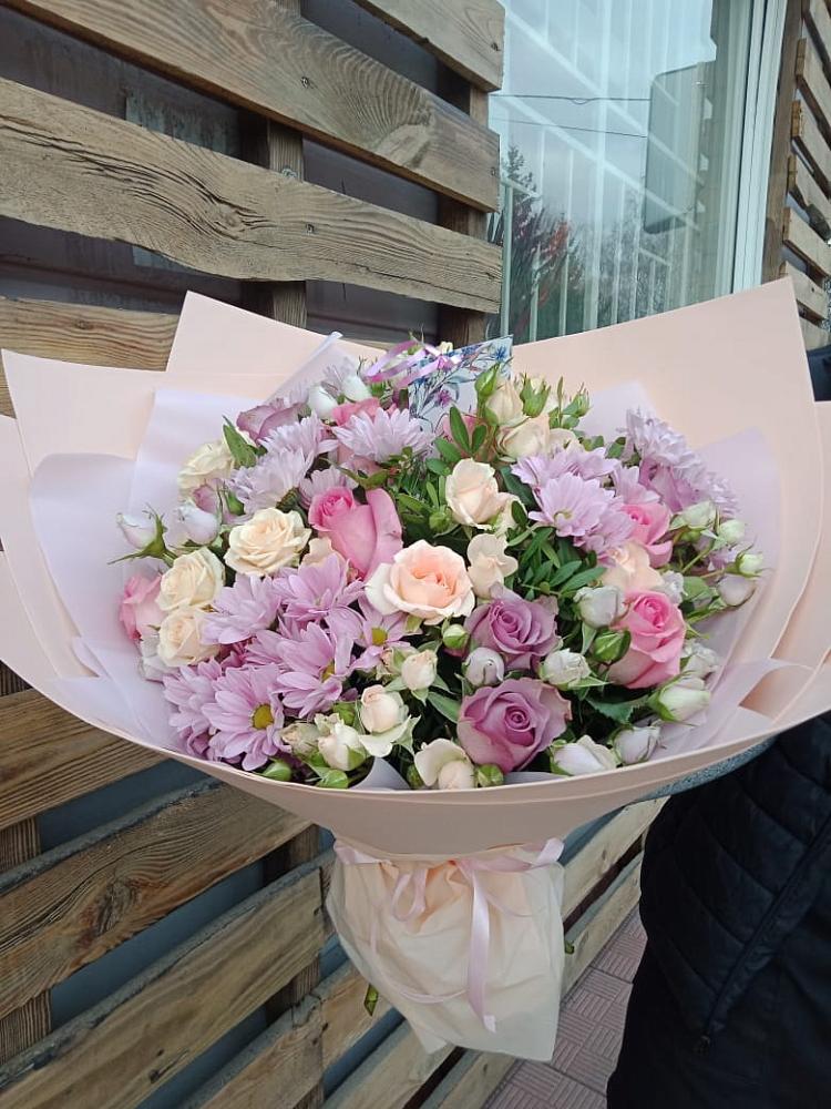 Букет цветов из: Розы и Хризантемы в Аристово