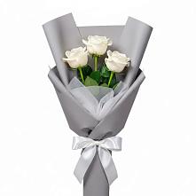 Букет 3 белые розы #REPLACE_PRED# Аристово