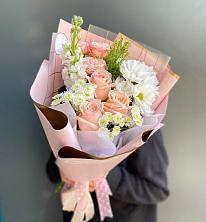 Букет цветов из:  Хризантемы и Розы в Аристово