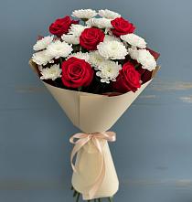 Букет цветов из:  Розы и Хризантемы в Аристово