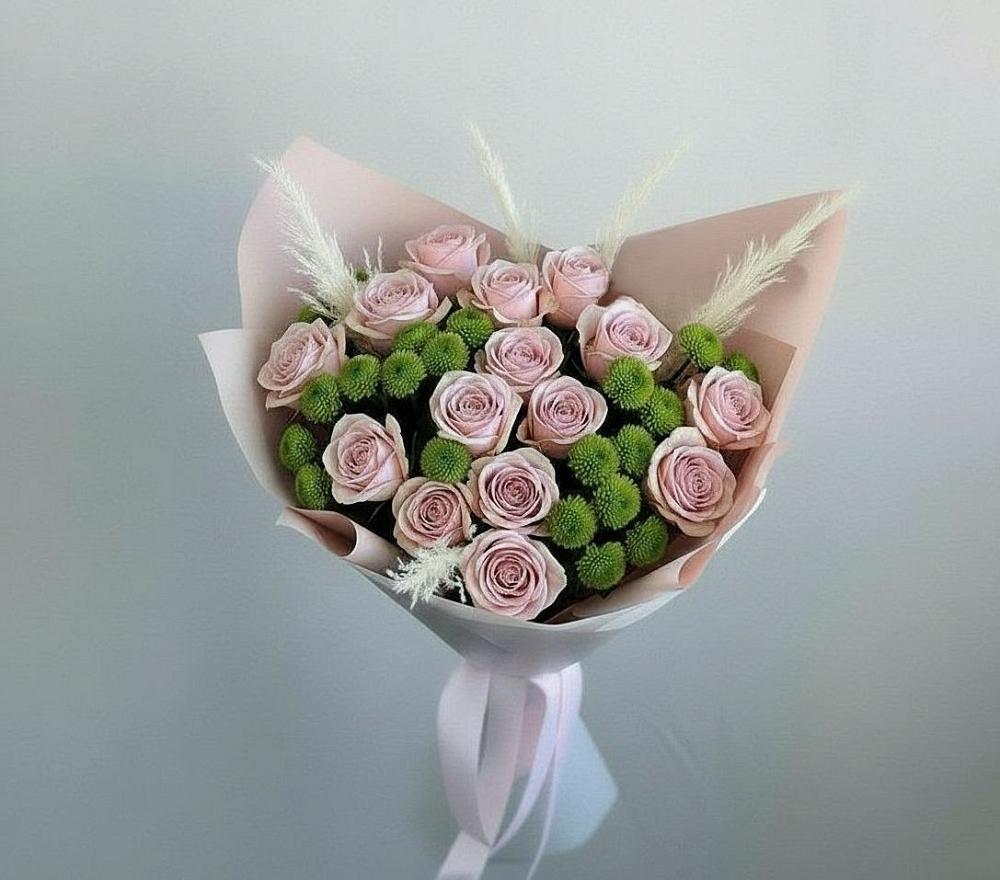 Букет цветов из: Розы и Хризантемы в Аристово