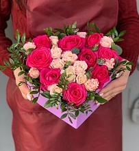 Цветочная композиция из Розы в коробке #REPLACE_PRED# Аристово