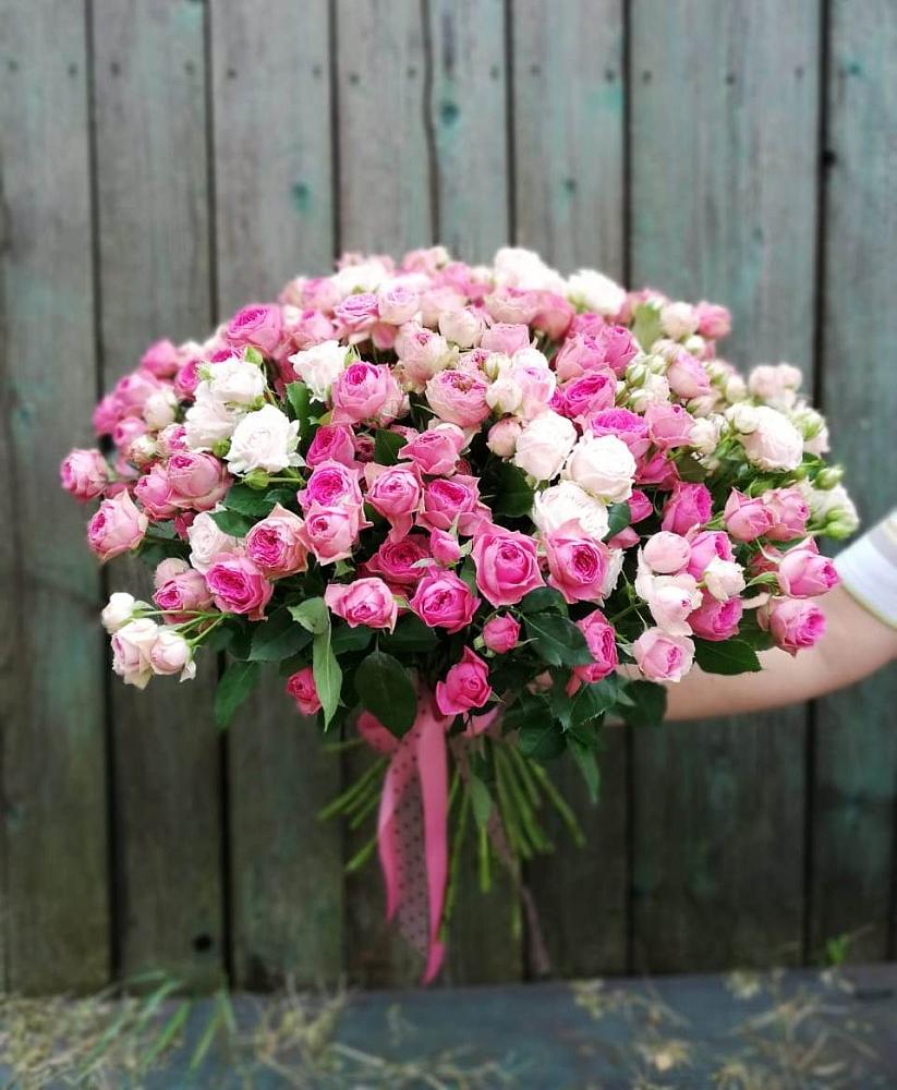 Букет Розовые кустовые розы Натали и Лав Лидия в Аристово