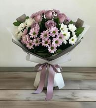 Букет цветов из:  Хризантемы и Розы #REPLACE_PRED# Аристово