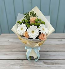 Букет цветов из:  Герберы, Розы и Хризантемы #REPLACE_PRED# Аристово