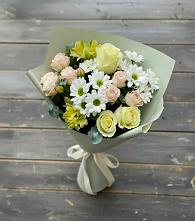 Букет цветов из:  Альстромерии, Розы и Хризантемы #REPLACE_PRED# Аристово
