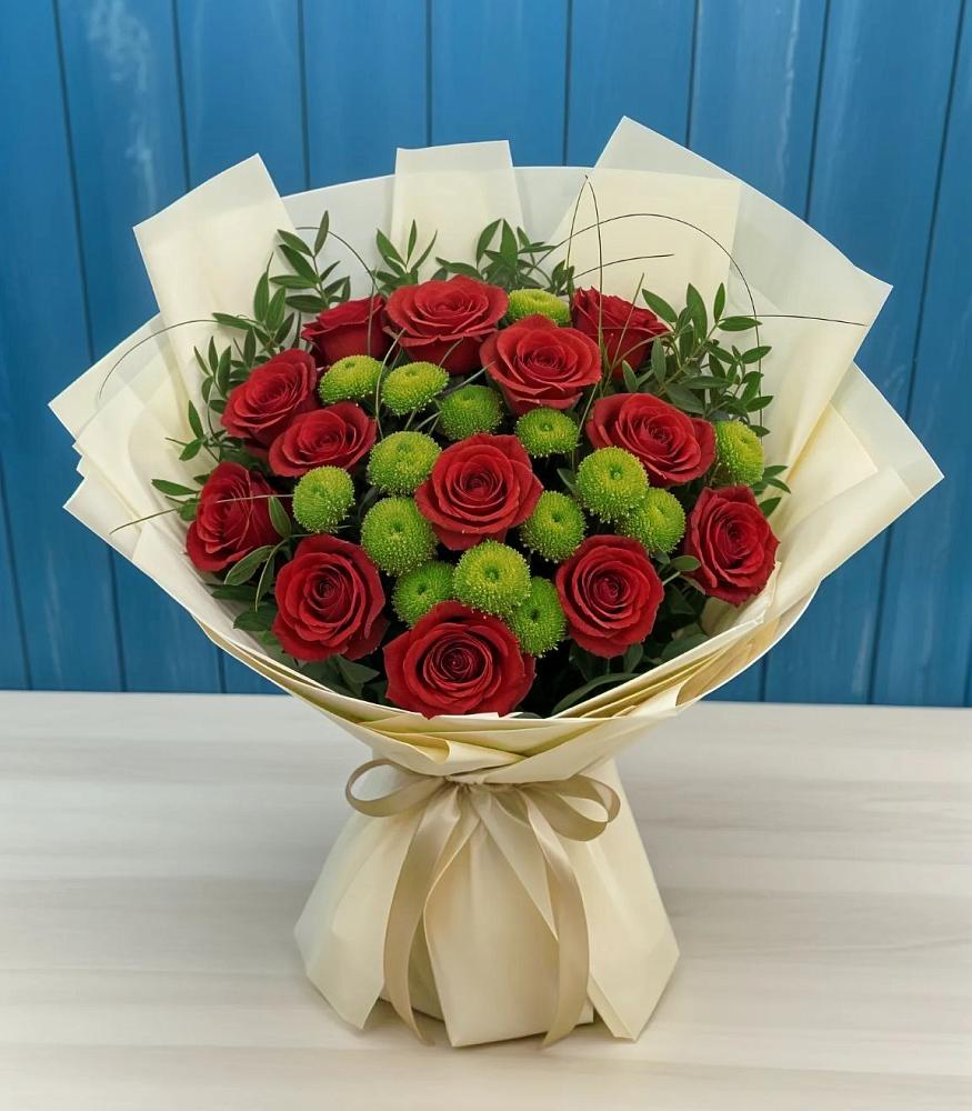 Букет цветов из: Розы и Хризантемы в Аристово