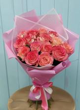 Букет 15 Розовых роз Равель в Аристово