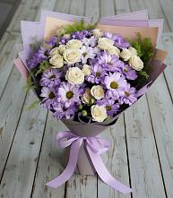 Букет цветов из:  Хризантемы и Розы в Аристово